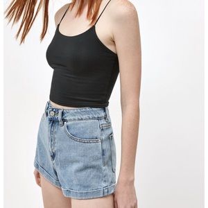 PACSUN BASIC BLACK TANK CROP TOP
